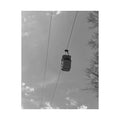 Satin Poster — Monochrome Cable Car Sky Print