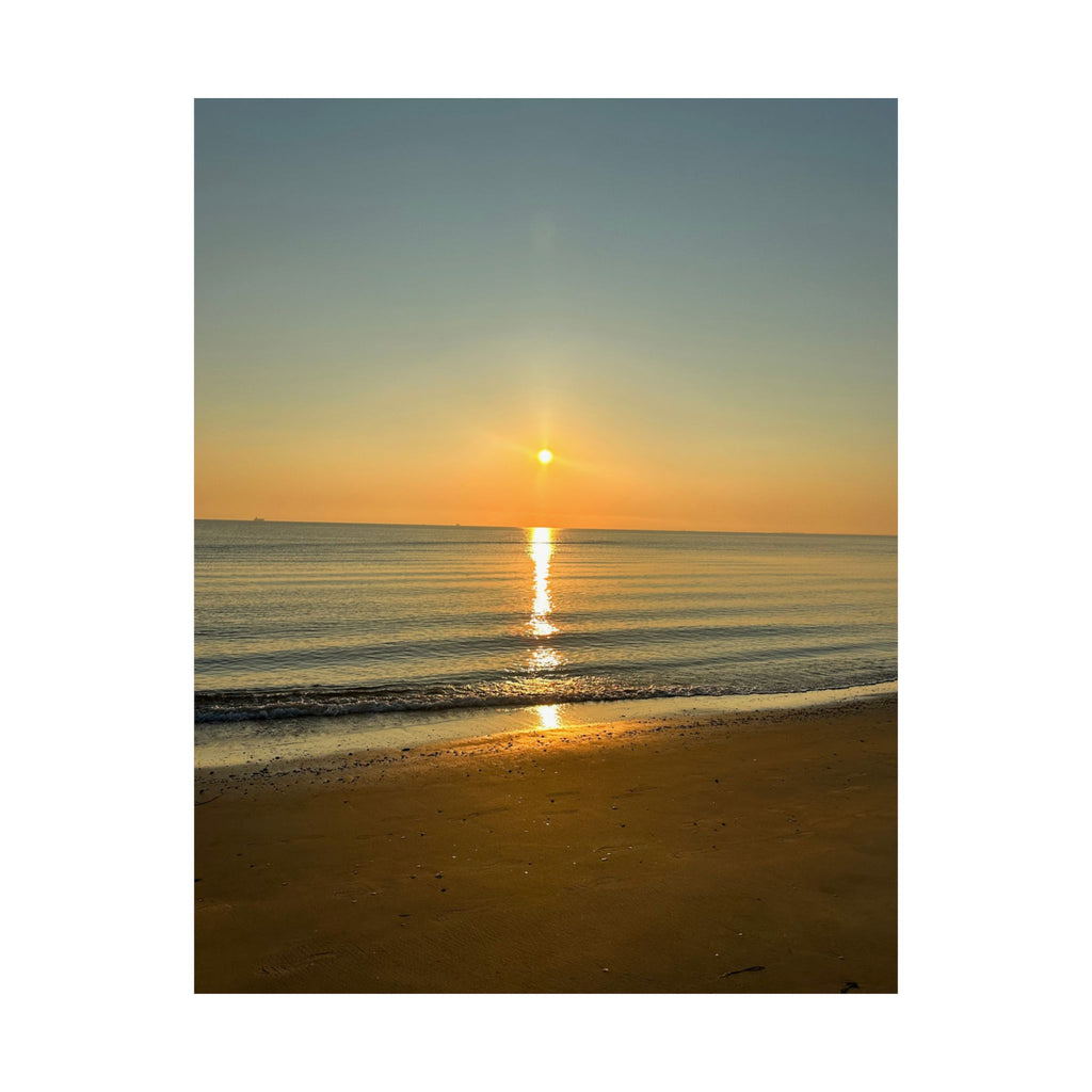 Sunrise Beach Satin Poster — Serene Coastal Wall Art (210gsm)