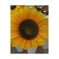 Sunflower Satin Poster - Vibrant Yellow Floral Wall Art