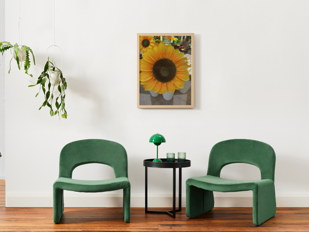 Sunflower Satin Poster - Vibrant Yellow Floral Wall Art