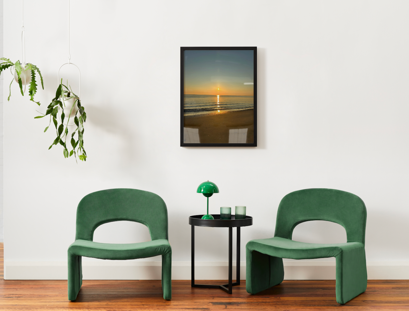 Sunrise Beach Satin Poster — Serene Coastal Wall Art (210gsm)