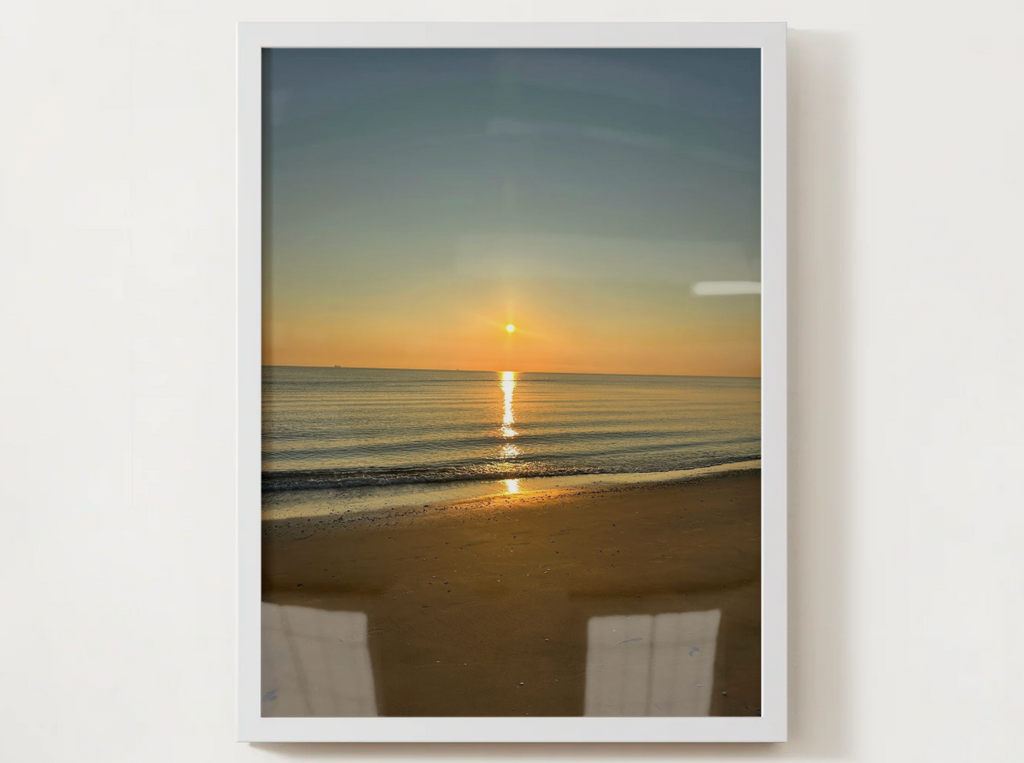 Sunrise Beach Satin Poster — Serene Coastal Wall Art (210gsm)