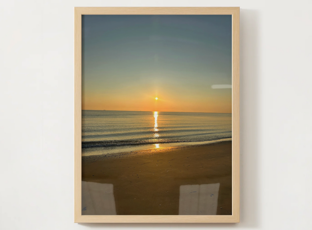 Sunrise Beach Satin Poster — Serene Coastal Wall Art (210gsm)